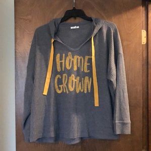 Hooded shirt grey